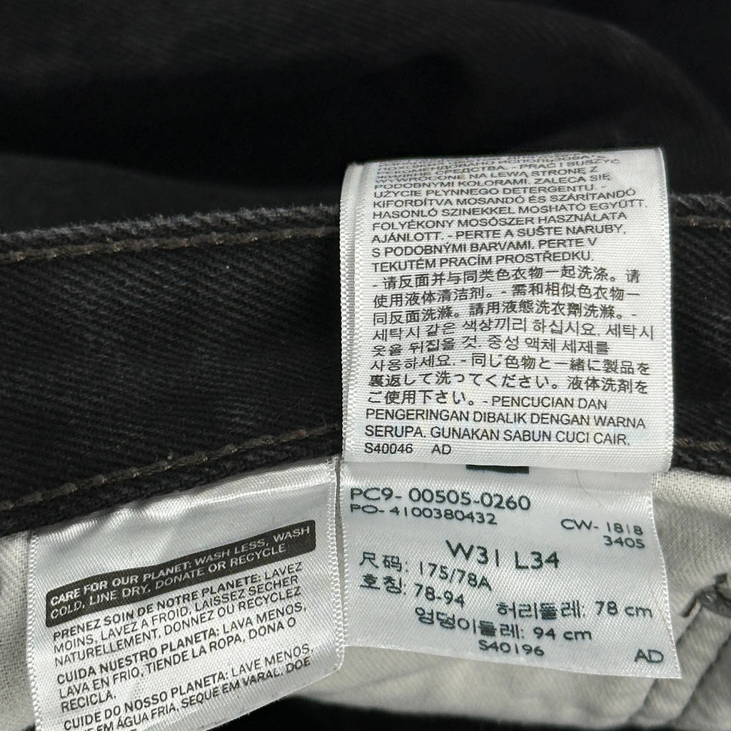 505 Levis Jeans - 31W 34L Black Cotton - Image 6