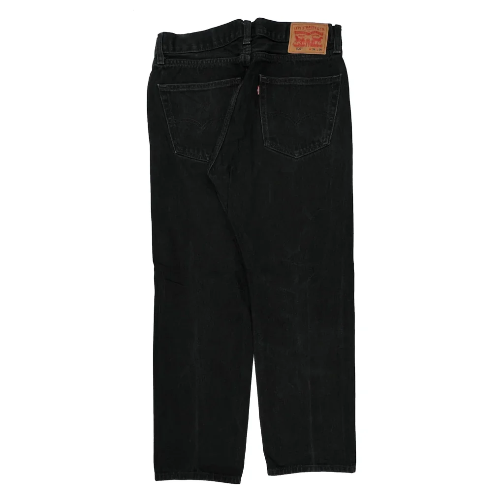 505 Levis Jeans - 32W 30L Black Cotton