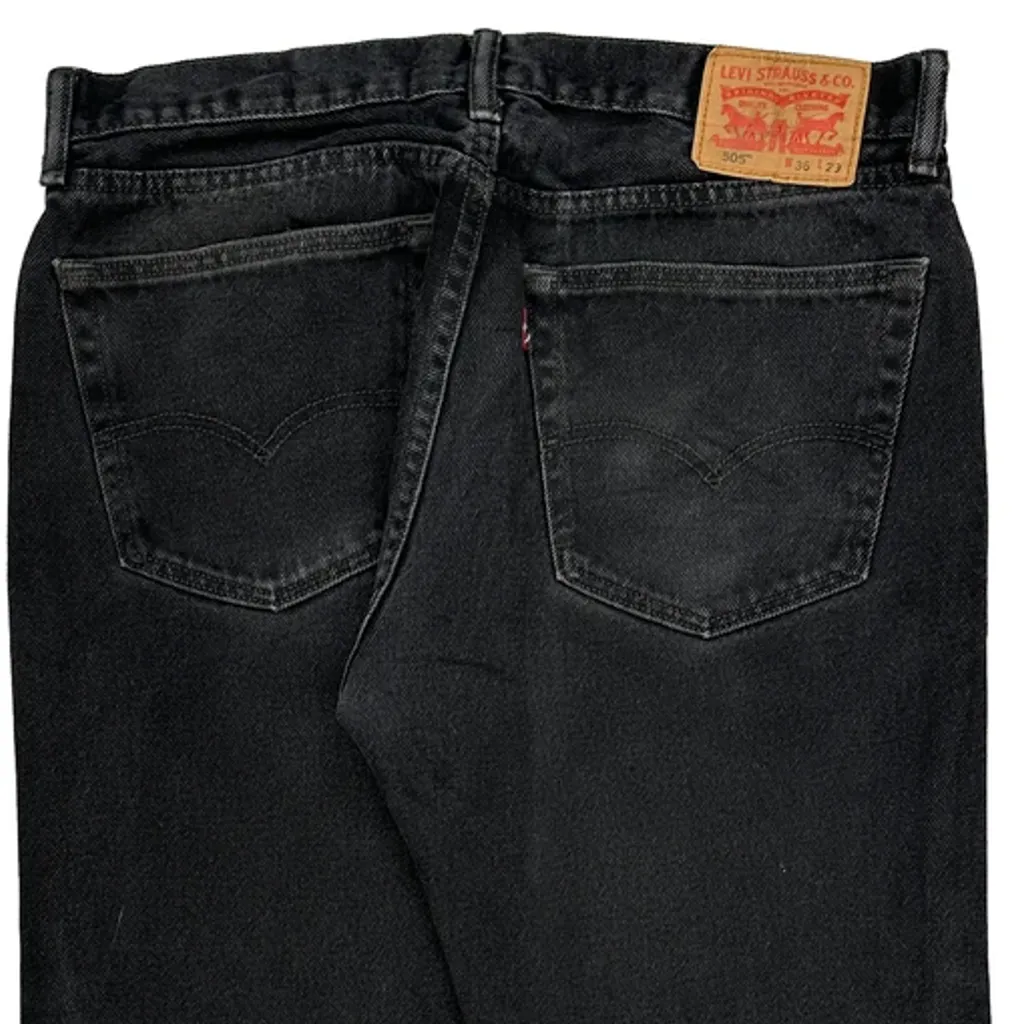 505 Levis Jeans - 36W 27L Black Denim - Image 6