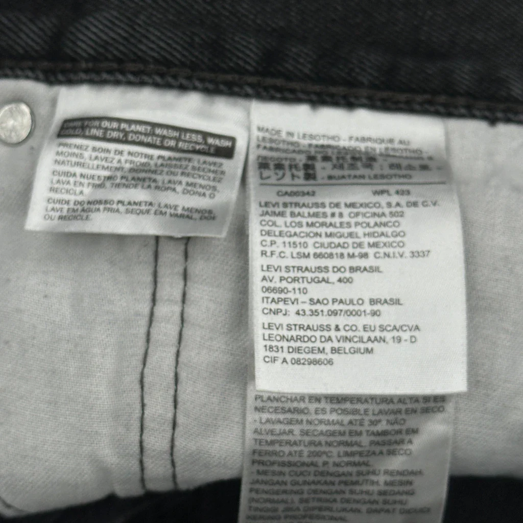 505 Levis Jeans - 36W 30L Black Cotton - Image 6
