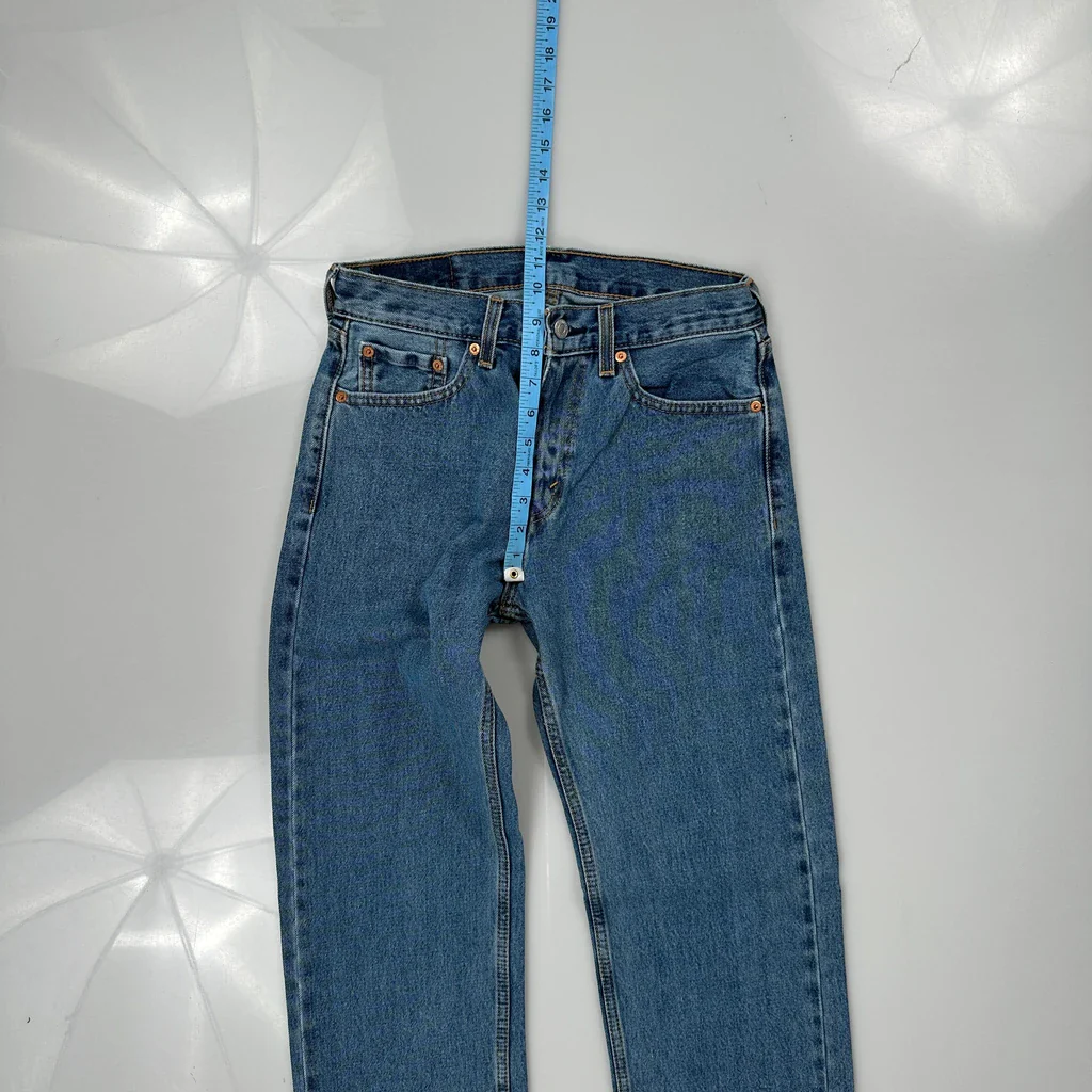 505 Levis Jeans - 30W 32L Blue Cotton - Image 4
