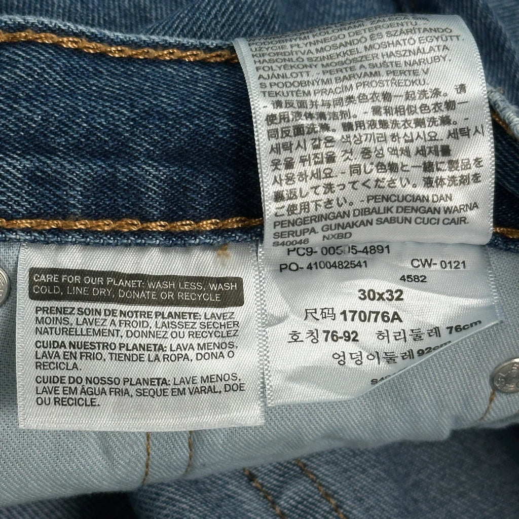 505 Levis Jeans - 30W 32L Blue Cotton - Image 6