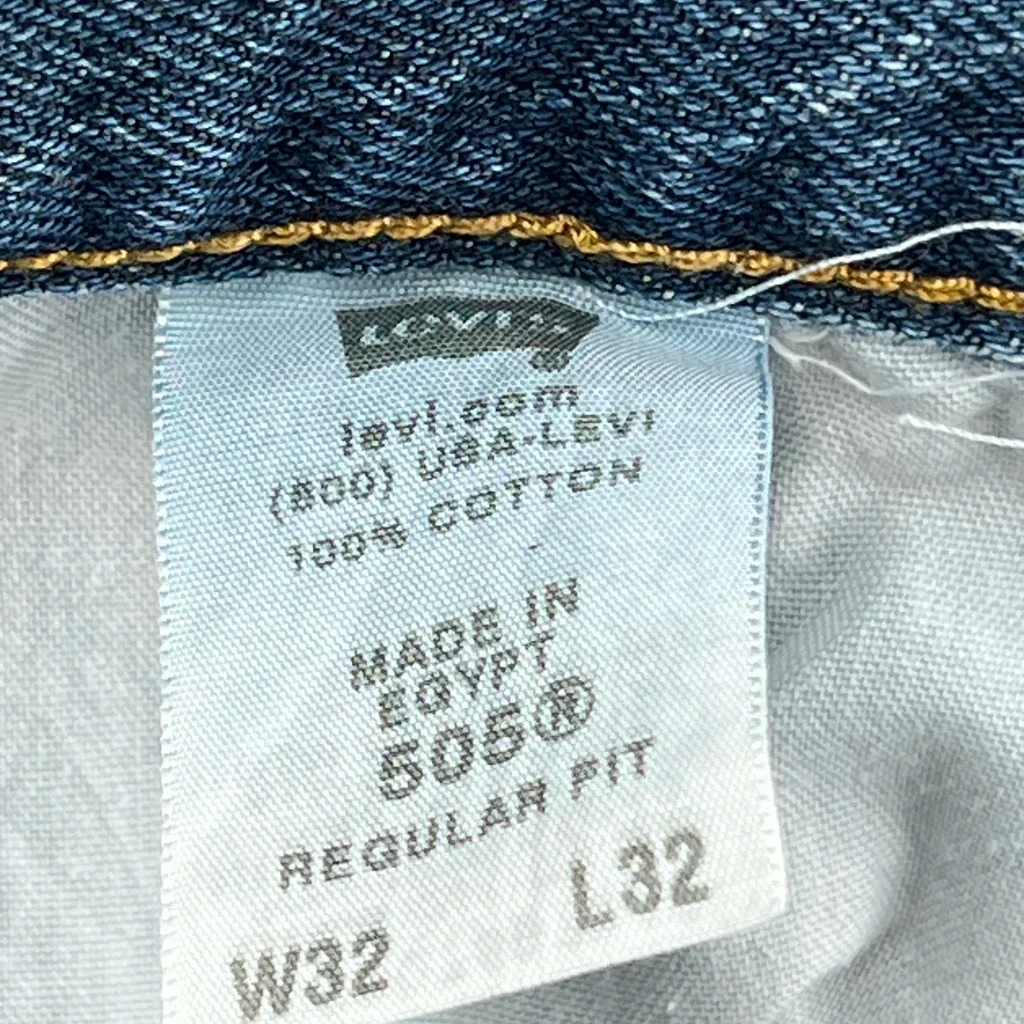 505 Levis Jeans - 31W 32L Blue Cotton - Image 6