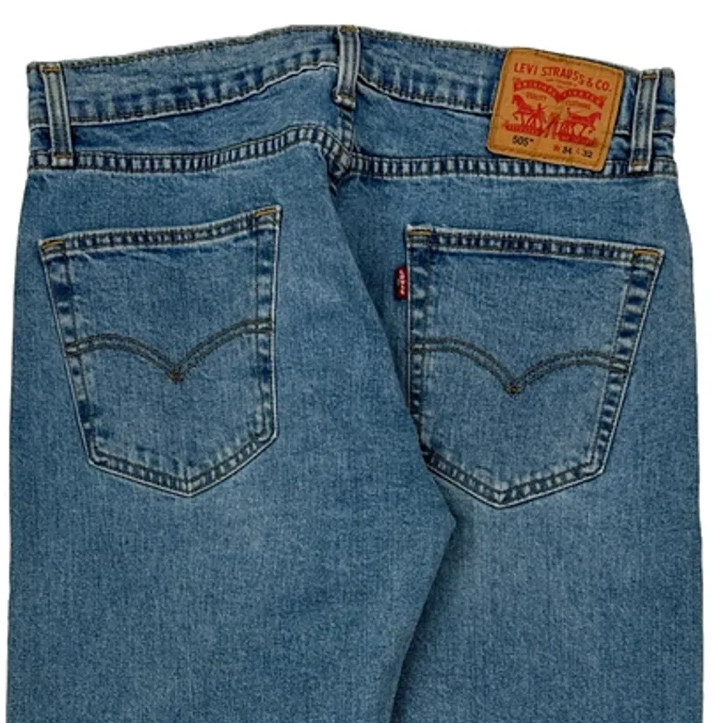 505 Levis Jeans - 32W 31L Blue Cotton - Image 7