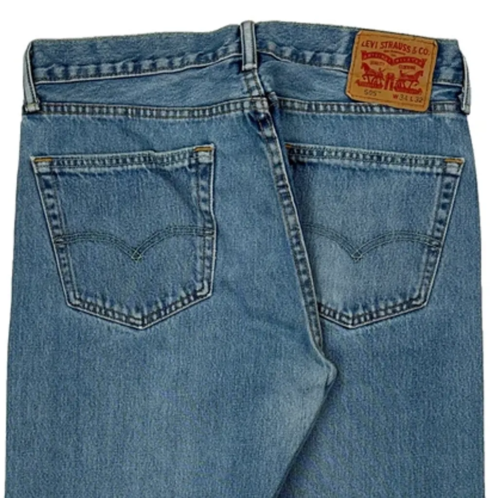 505 Levis Jeans - 32W 31L Blue Cotton - Image 8