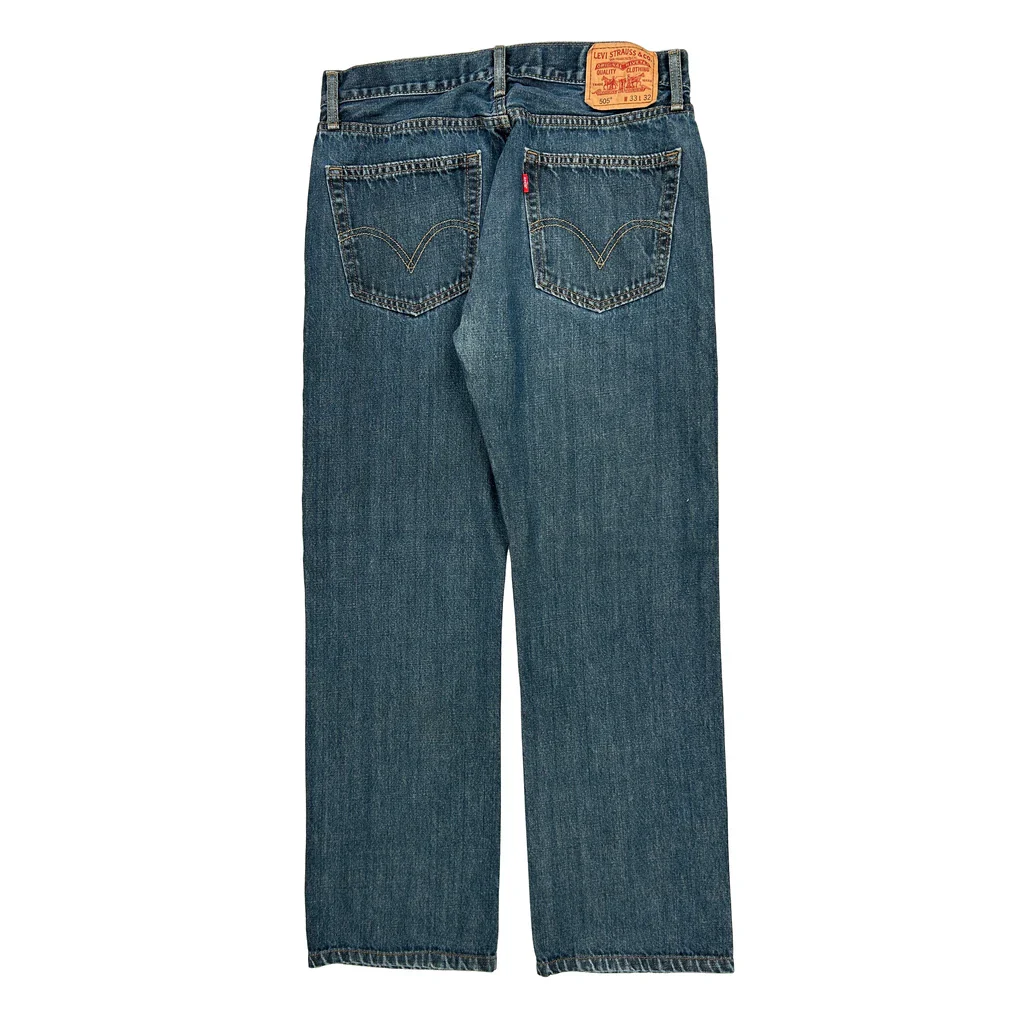 505 Levis Jeans - 32W 30L Blue Denim - Image 2