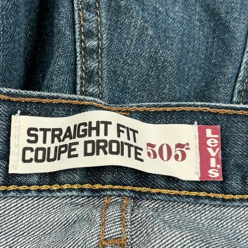 505 Levis Jeans - 32W 30L Blue Denim - Image 6