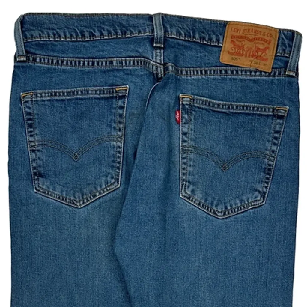 505 Levis Jeans - 32W 28L Blue Cotton - Image 8