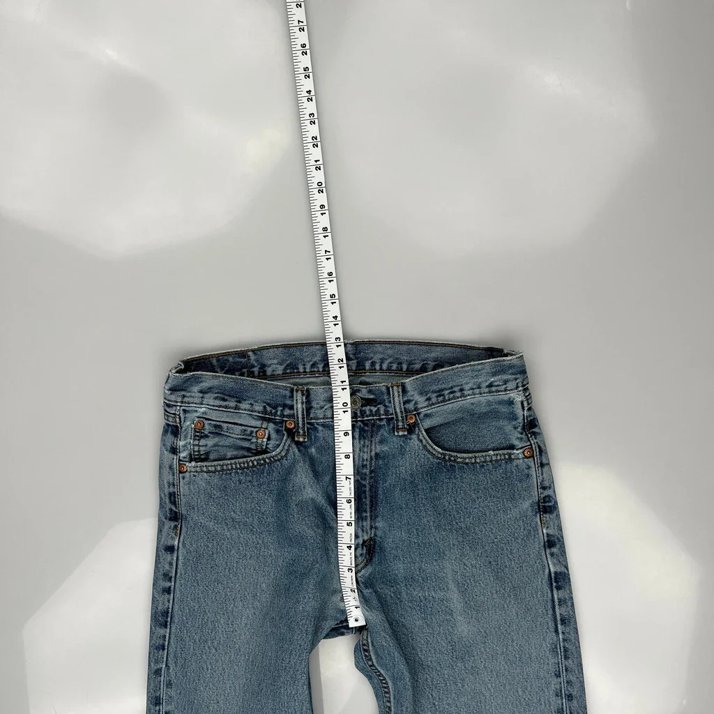 505 Levis Jeans - 32W 27L Blue Cotton - Image 4