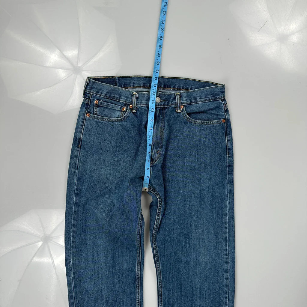 505 Levis Jeans - 33W 33L Blue Cotton - Image 3
