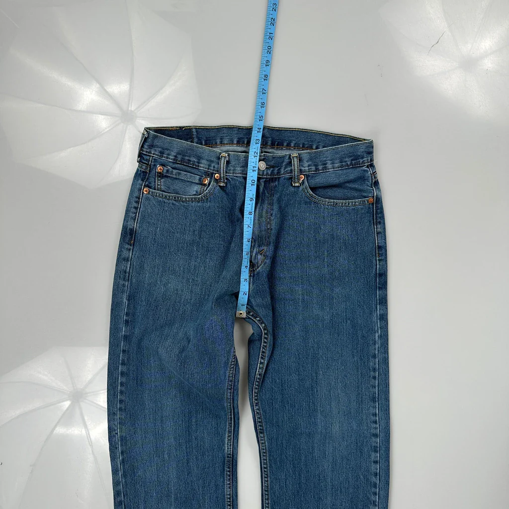 505 Levis Jeans - 33W 33L Blue Cotton - Image 4