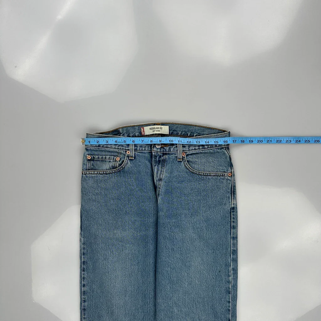 505 Levis Jeans - 33W 33L Blue Cotton - Image 3