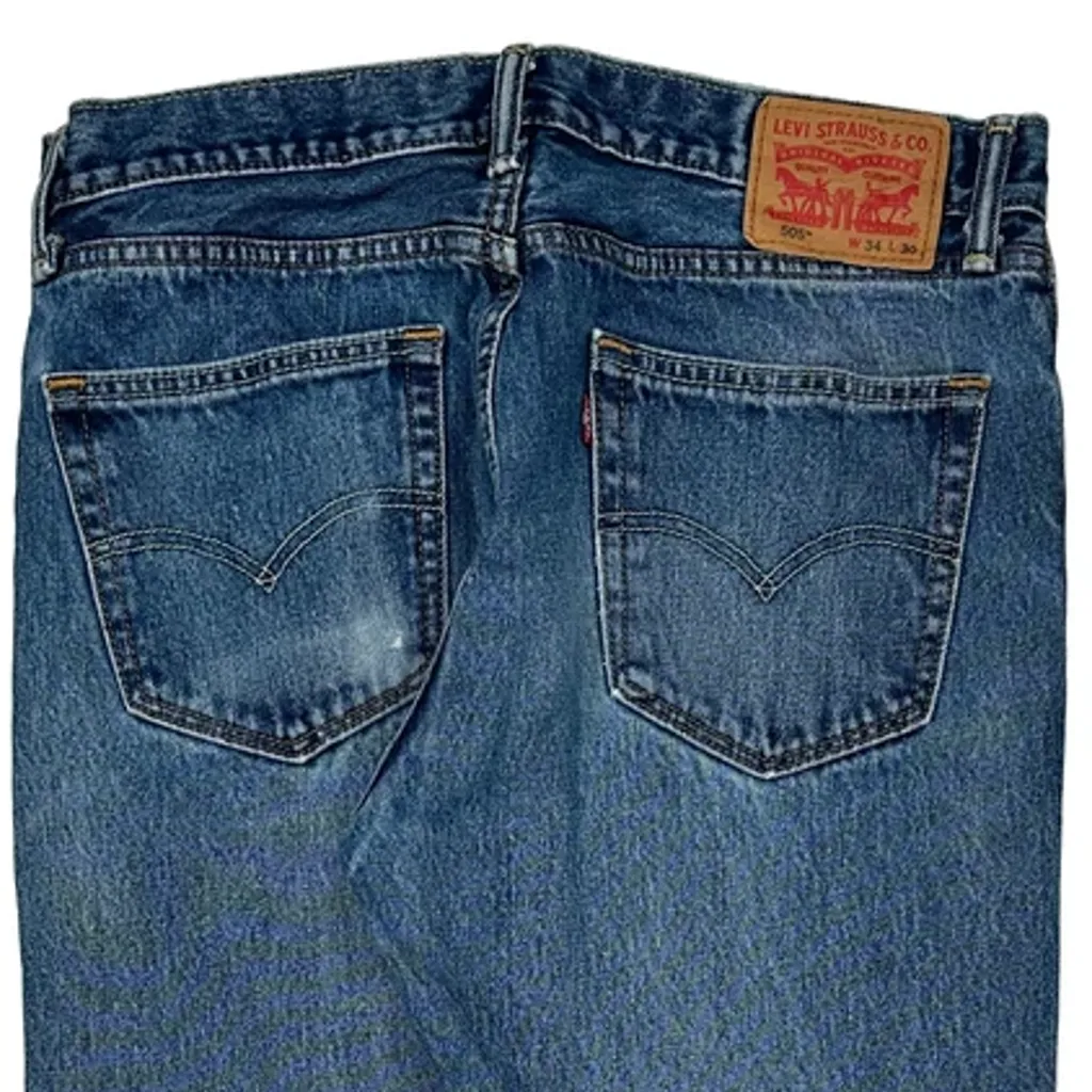 505 Levis Jeans - 33W 29L Blue Cotton - Image 8
