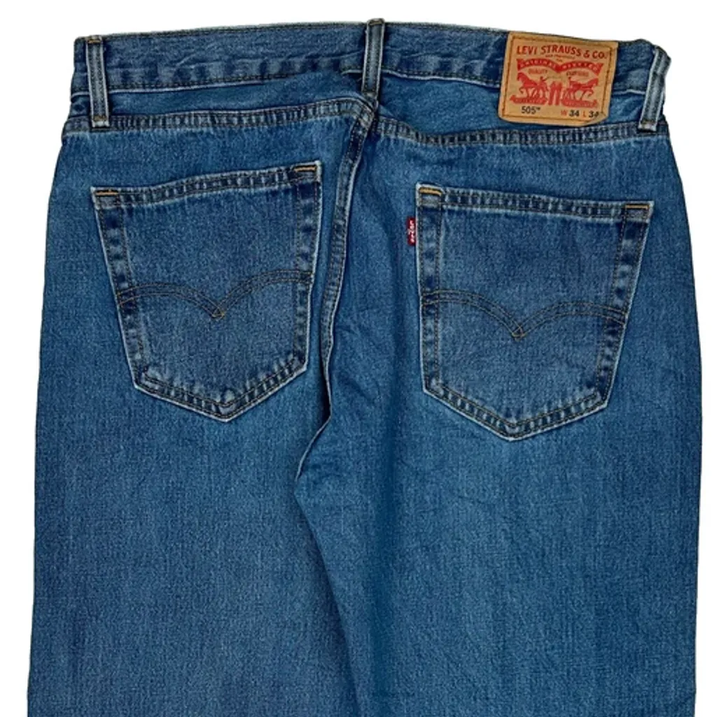 505 Levis Jeans - 33W 26L Blue Cotton - Image 8