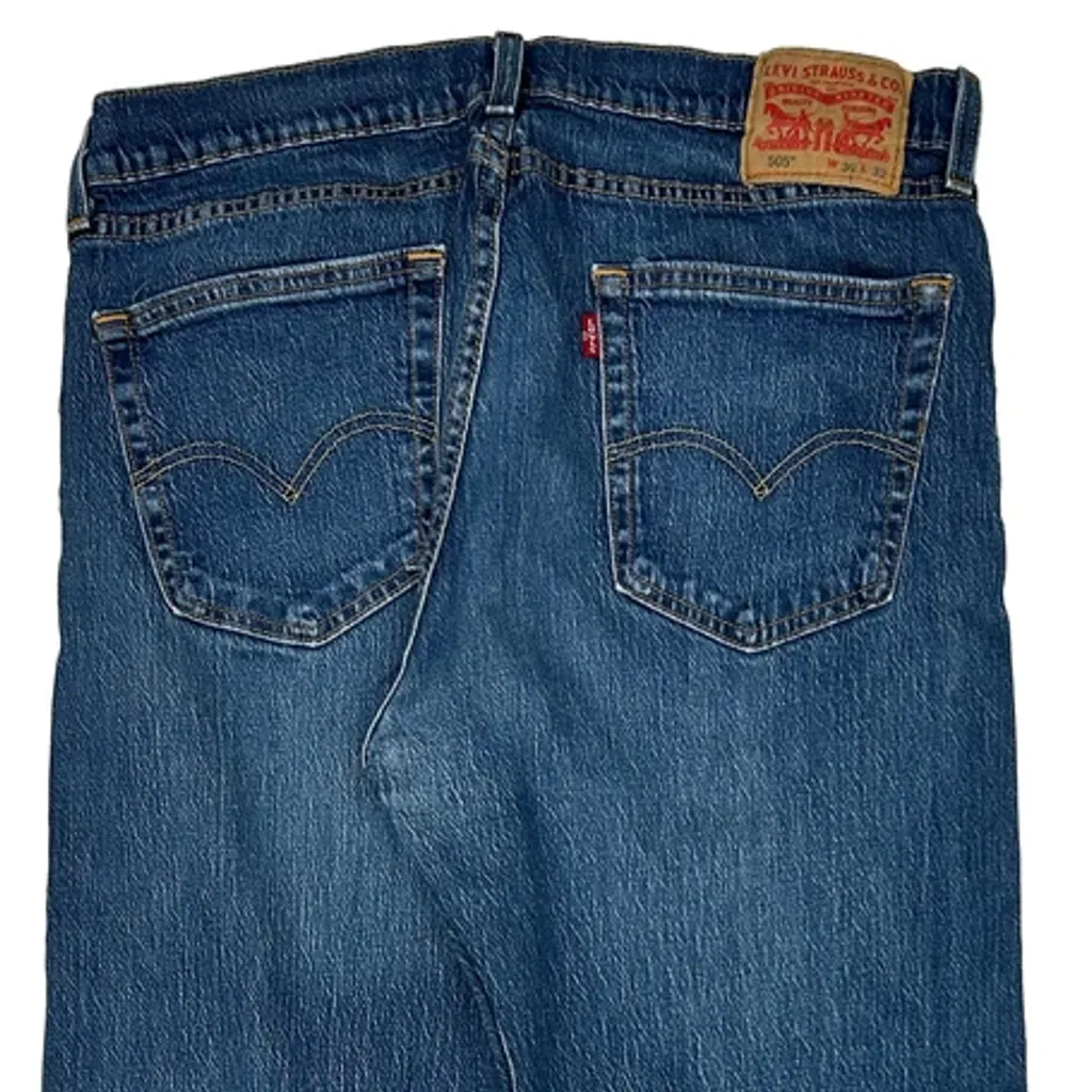 505 Levis Jeans - 33W 32L Blue Cotton - Image 8
