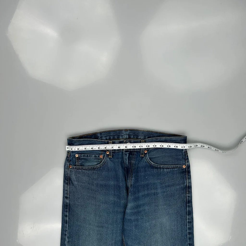 505 Levis Jeans - 34W 30L Blue Cotton - Image 3