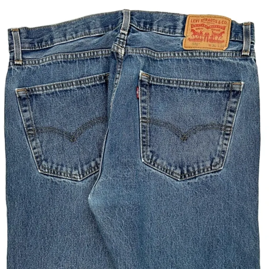 505 Levis Jeans - 34W 28L Blue Cotton - Image 8