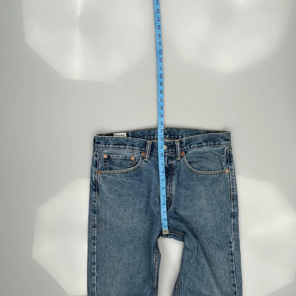 505 Levis Jeans - 34W 30L Blue Cotton - Image 4