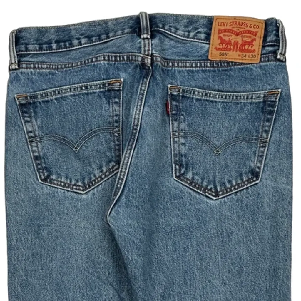 505 Levis Jeans - 34W 30L Blue Cotton - Image 7