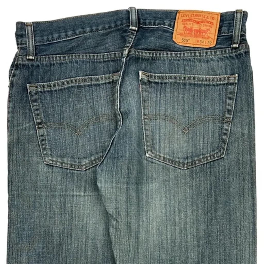 505 Levis Jeans - 34W 30L Blue Cotton - Image 8