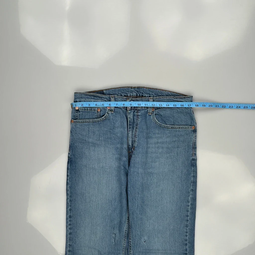 505 Levis Jeans - 34W 33L Blue Cotton - Image 3