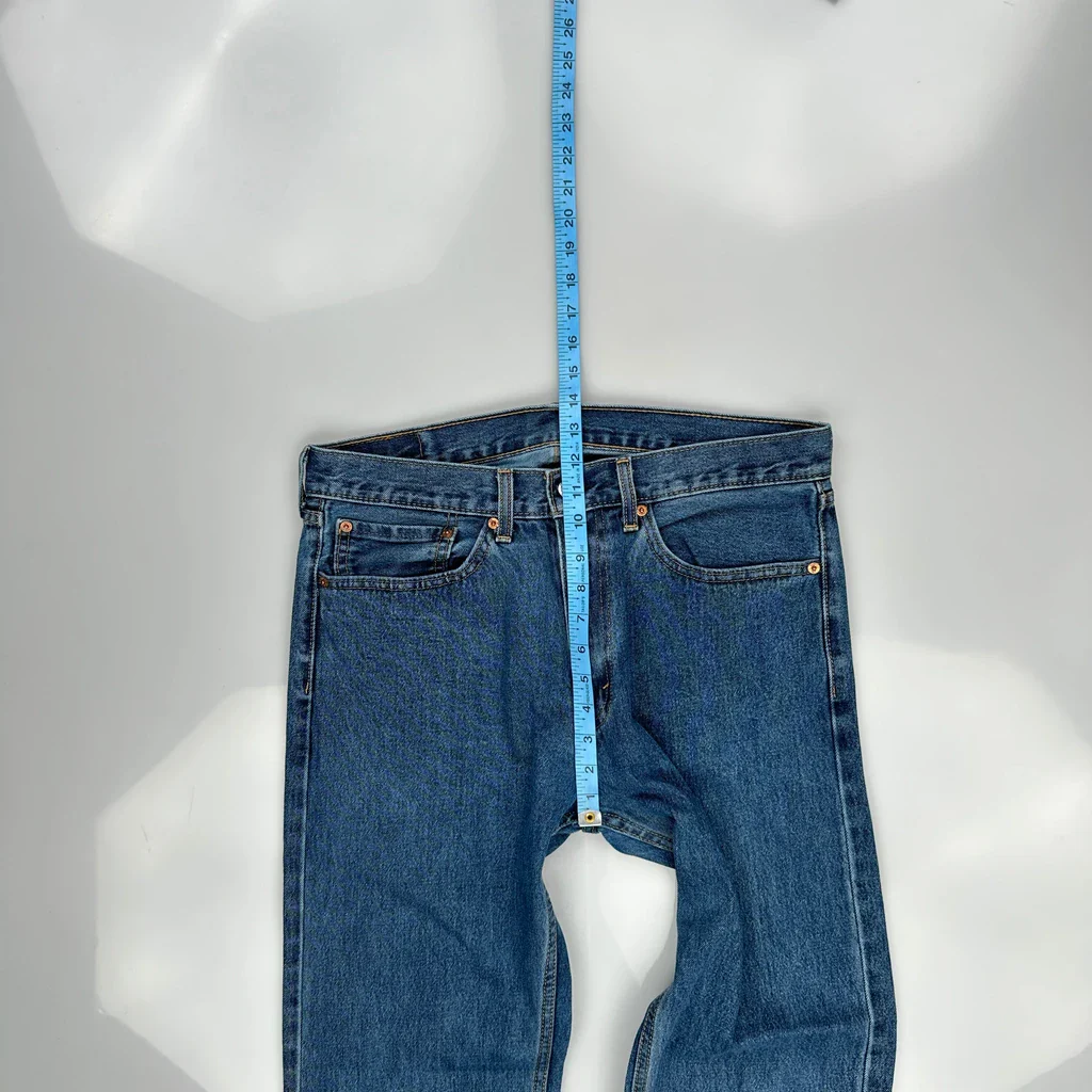 505 Levis Jeans - 34W 30L Blue Cotton - Image 4