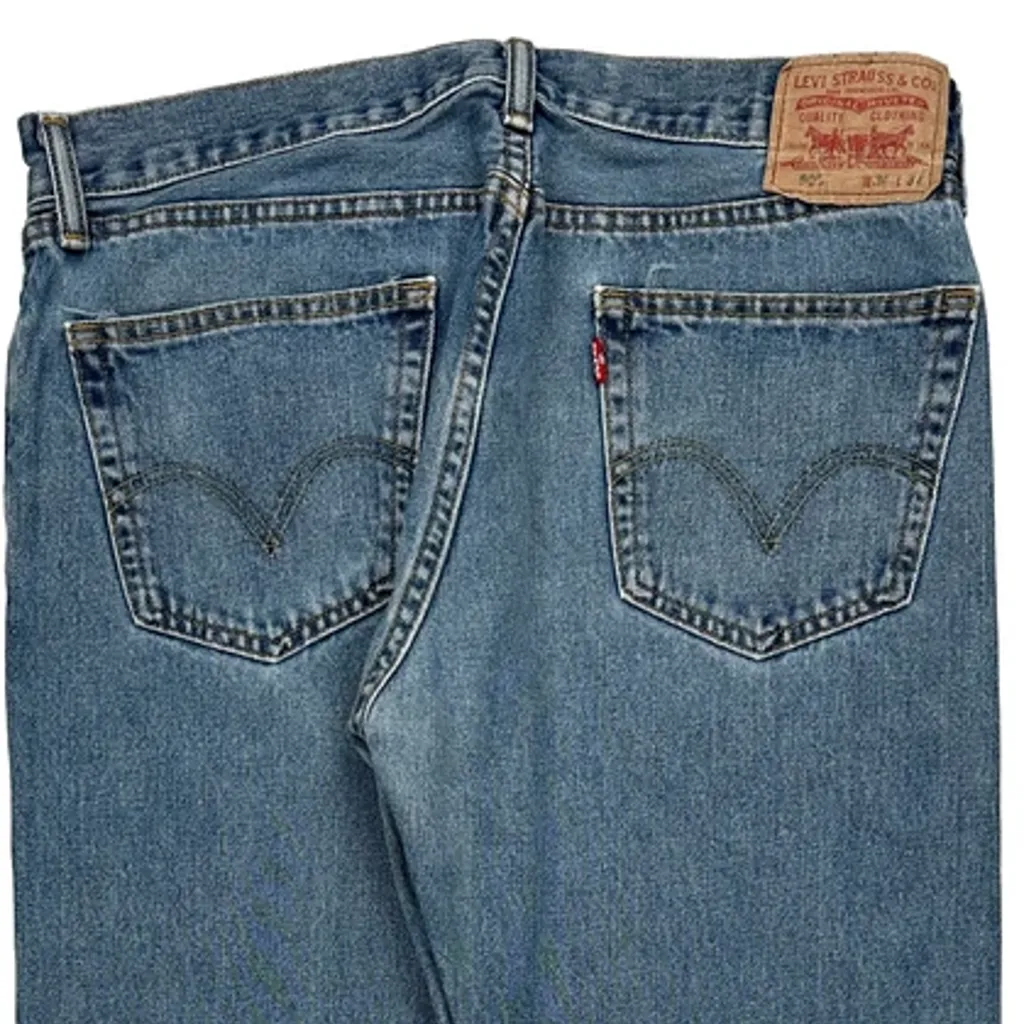 505 Levis Jeans - 34W 31L Blue Denim - Image 7