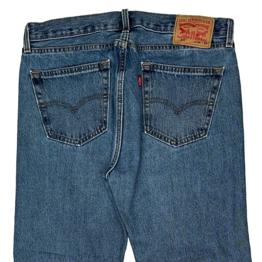 505 Levis Jeans - 34W 30L Blue Cotton - Image 8