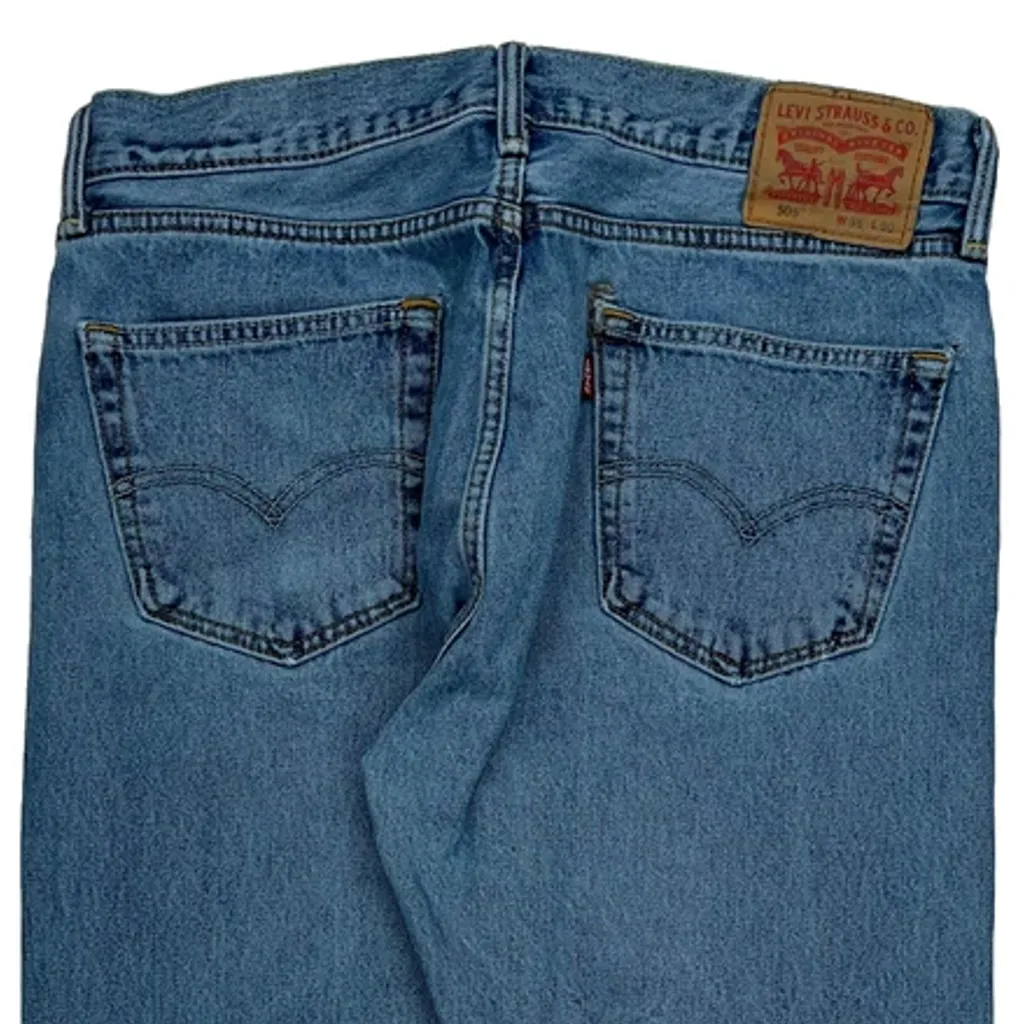 505 Levis Jeans - 34W 30L Blue Cotton - Image 6