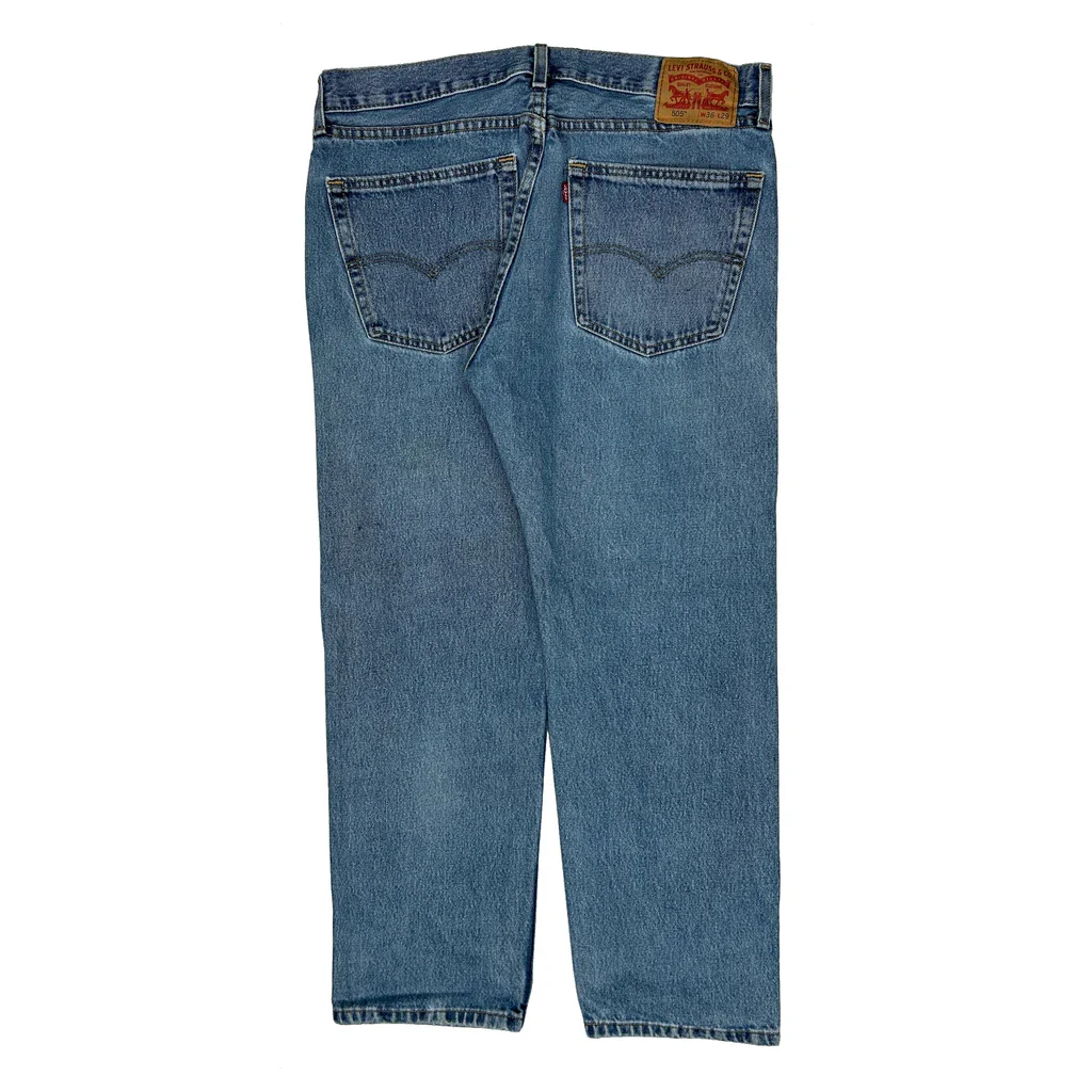 505 Levis Jeans - 35W 29L Blue Cotton