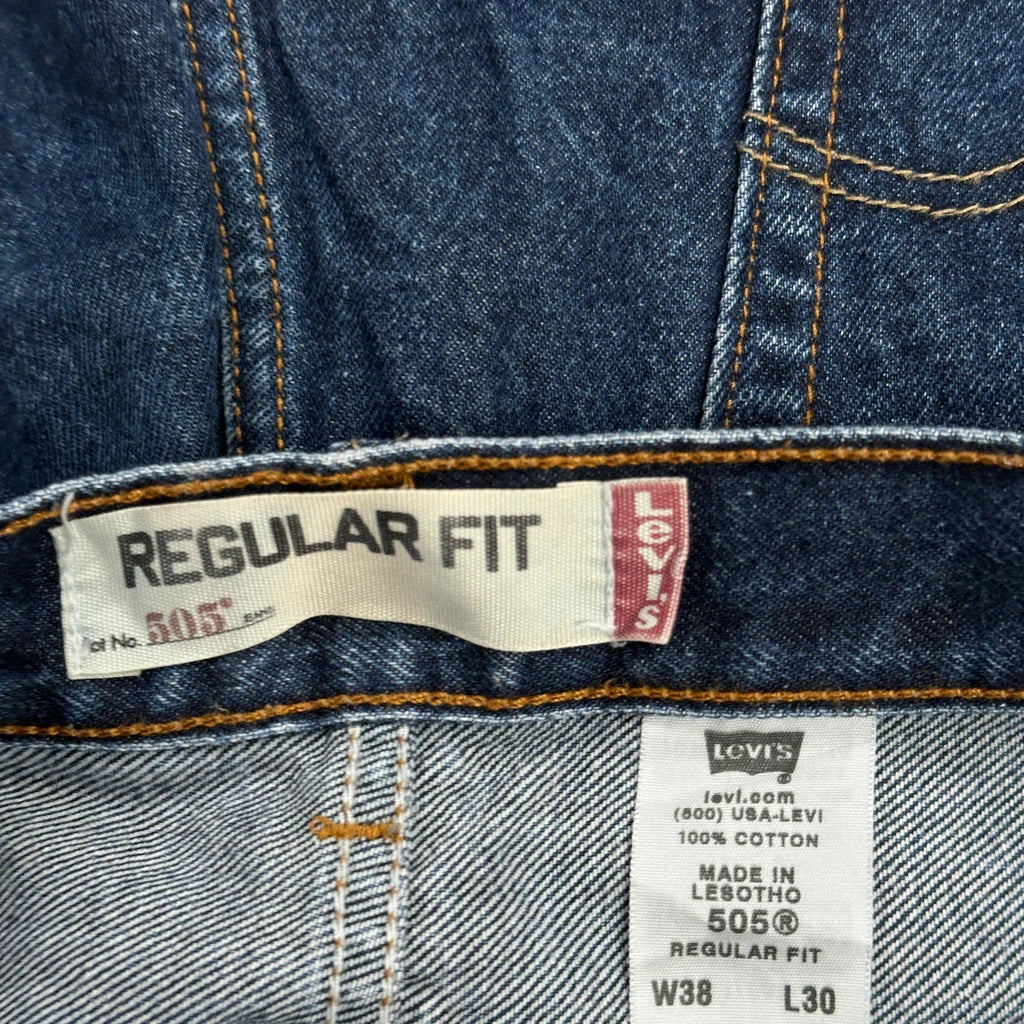 505 Levis Jeans - 36W 30L Blue Cotton - Image 6