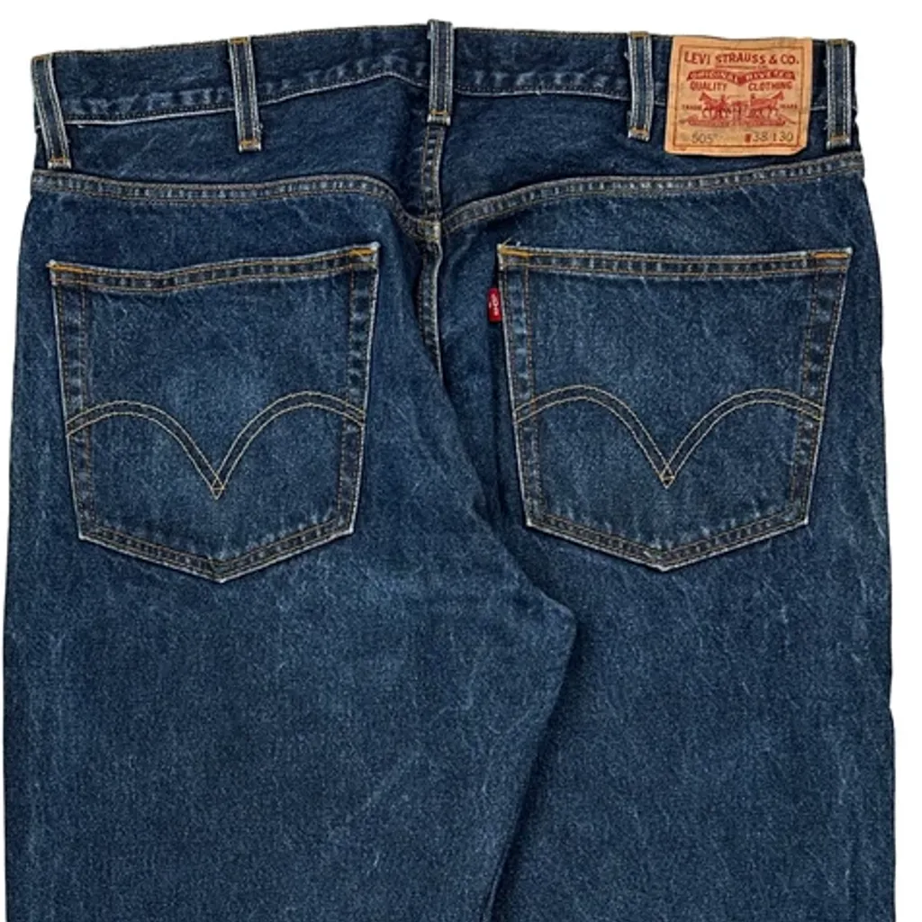 505 Levis Jeans - 36W 30L Blue Cotton - Image 8