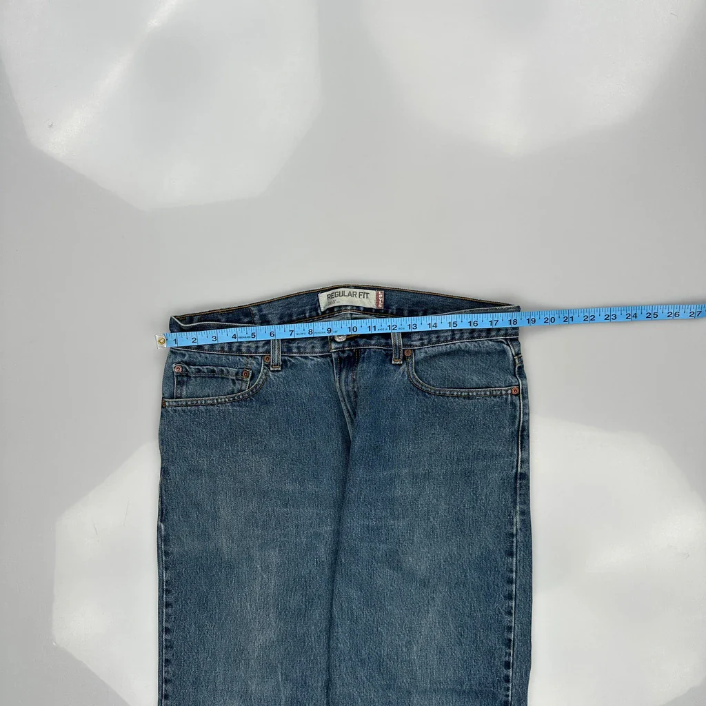 505 Levis Jeans - 36W 30L Blue Denim - Image 3