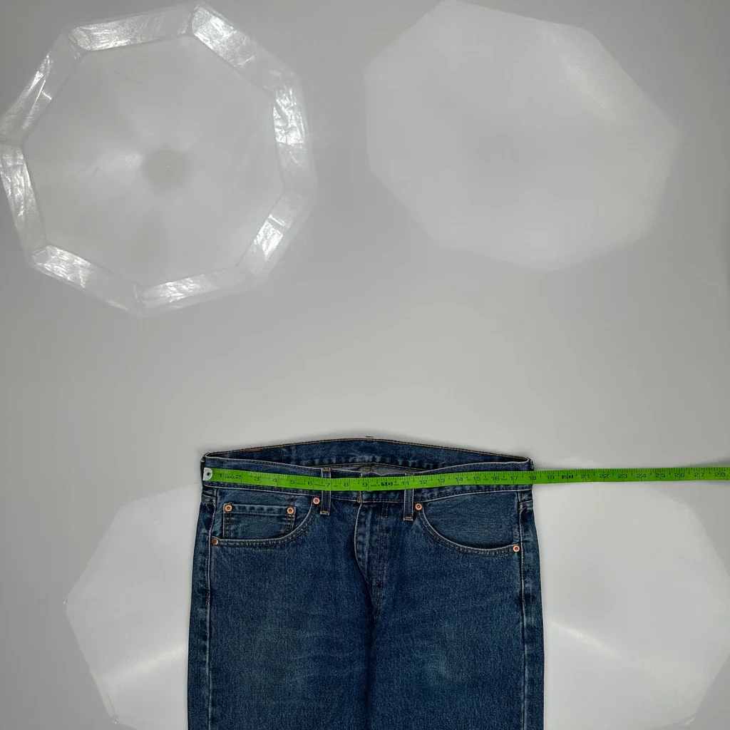 505 Levis Jeans - 36W 30L Blue Cotton - Image 3
