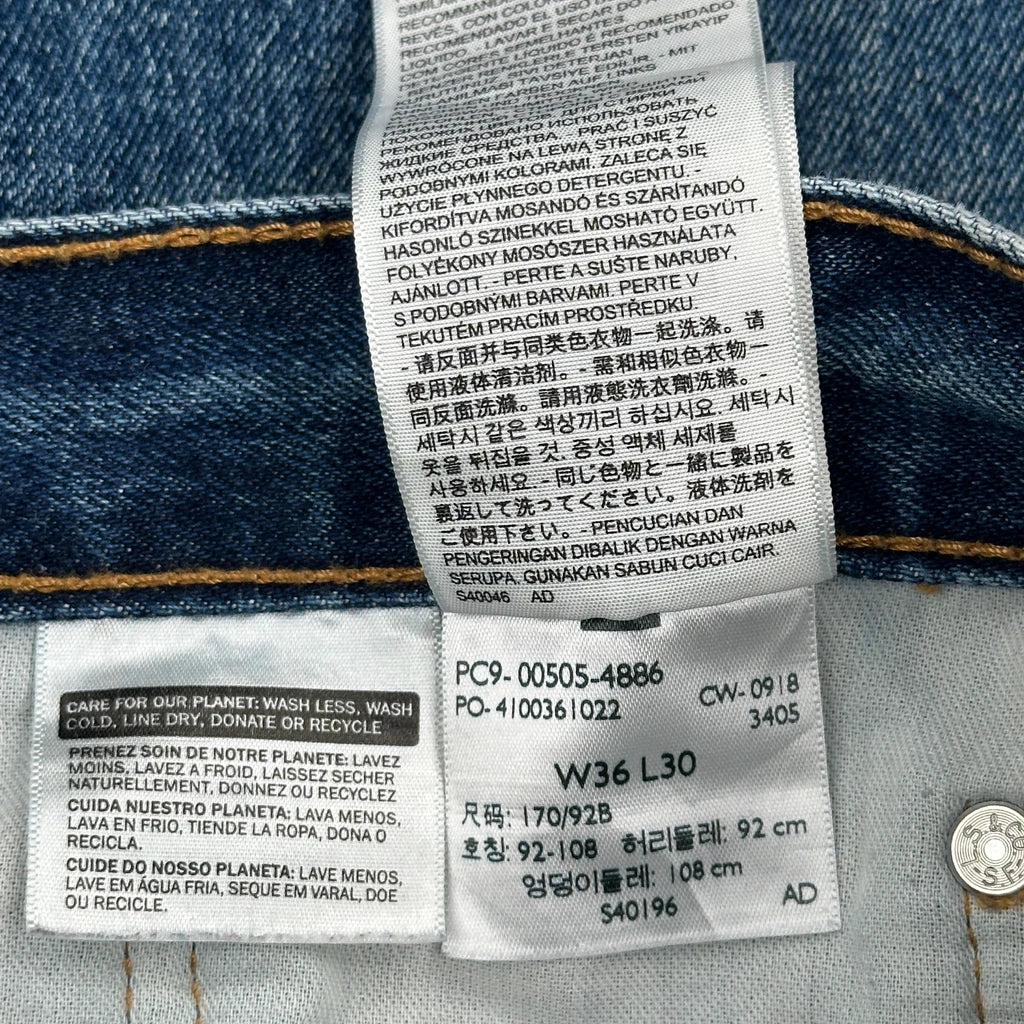 505 Levis Jeans - 36W 30L Blue Cotton - Image 6