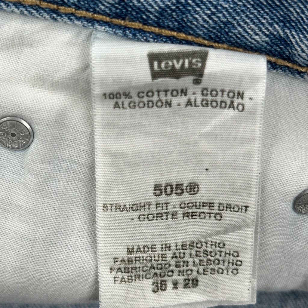 505 Levis Jeans - 36W 29L Blue Cotton - Image 6
