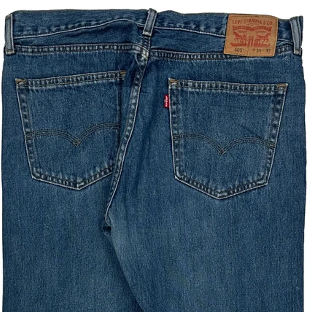 505 Levis Jeans - 36W 32L Blue Cotton - Image 8