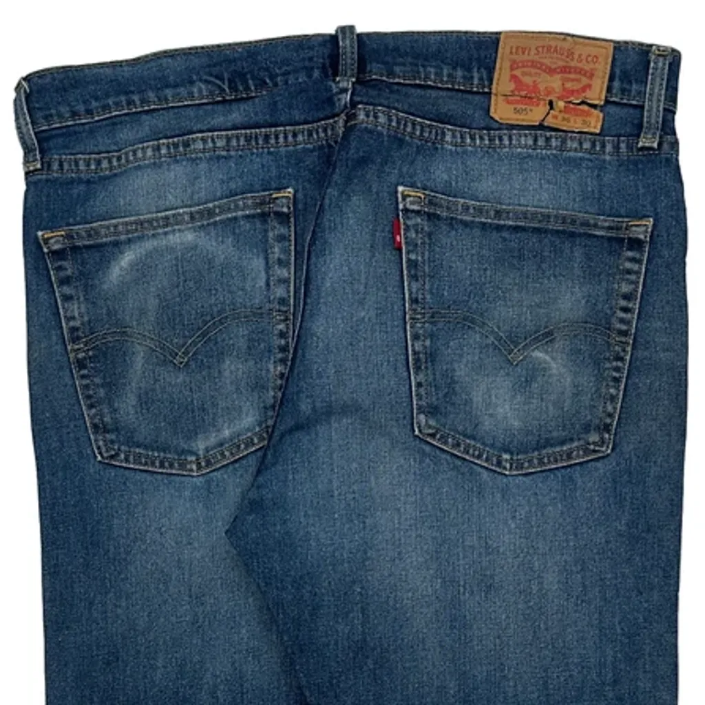 505 Levis Jeans - 36W 30L Blue Cotton - Image 7