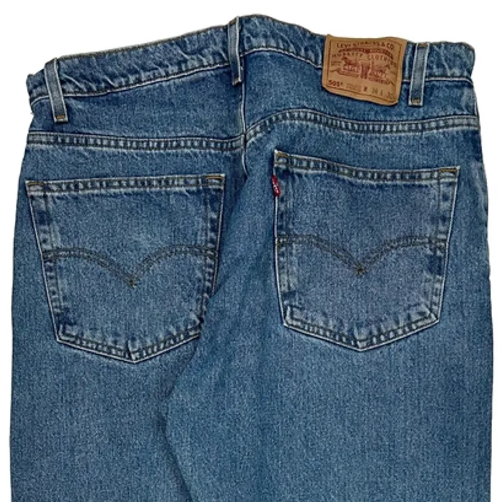 505 Levis Jeans - 36W 31L Blue Denim - Image 7