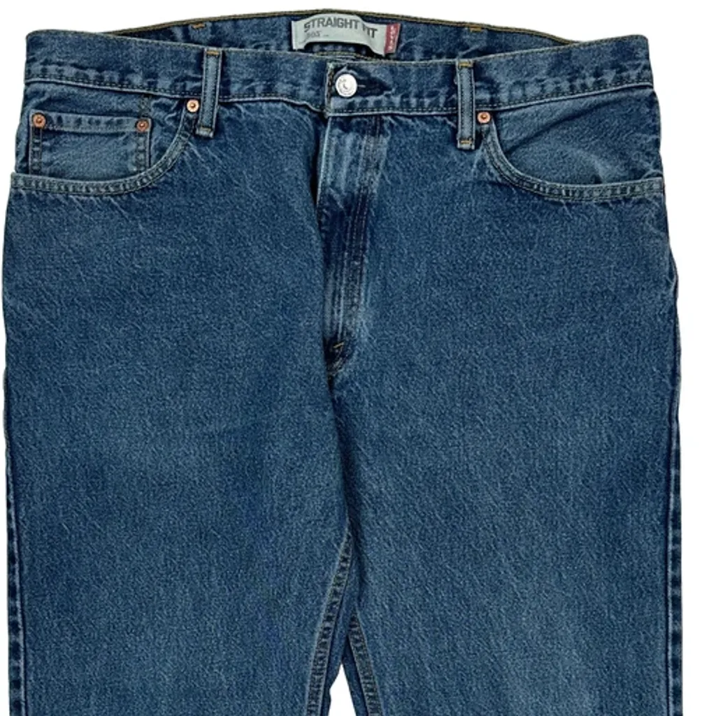 505 Levis Jeans - 37W 30L Blue Denim - Image 8