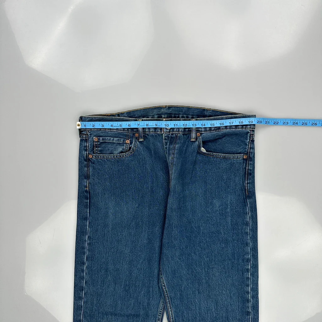 505 Levis Jeans - 38W 32L Blue Cotton - Image 3