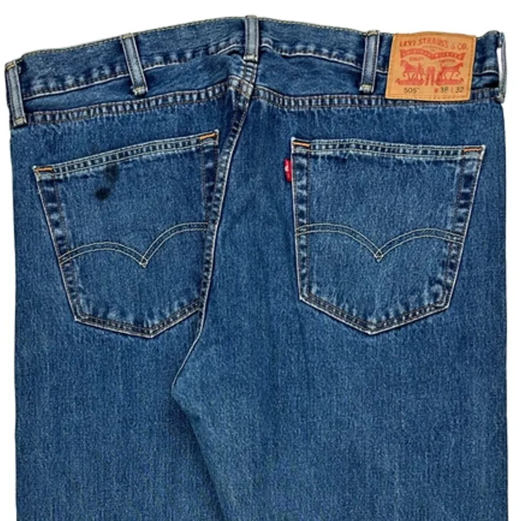 505 Levis Jeans - 38W 32L Blue Cotton - Image 7