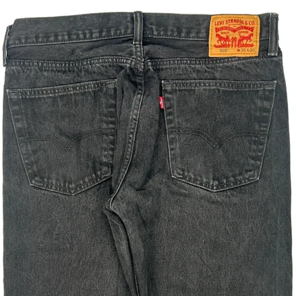505 Levis Jeans - 34W 29L Grey Cotton - Image 8