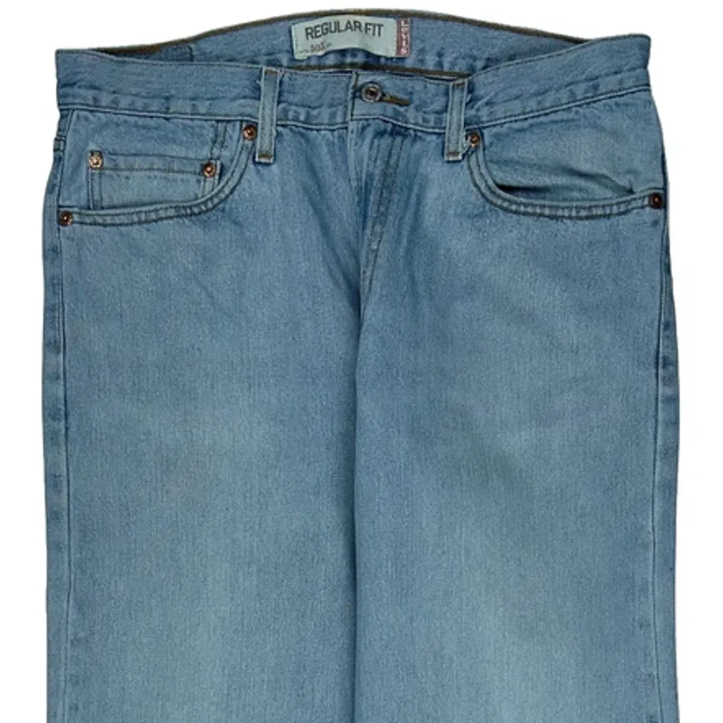 505 Levis Jeans - 33W 33L Light Wash Denim - Image 10
