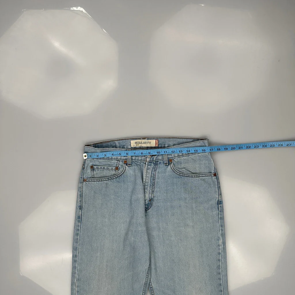 505 Levis Jeans - 34W 34L Light Wash Cotton - Image 3