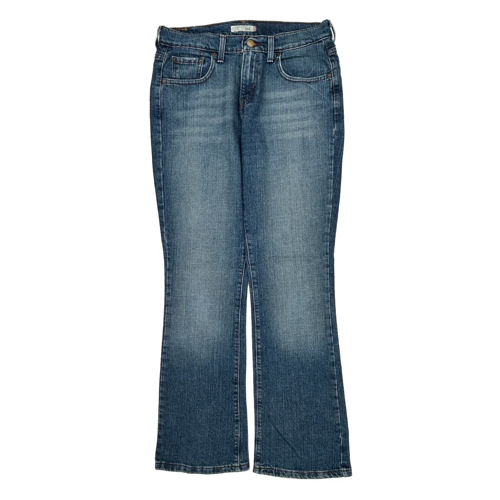 505 Levis Boot Cut Jeans - 32W US 6 Blue Cotton Blend - Image 2