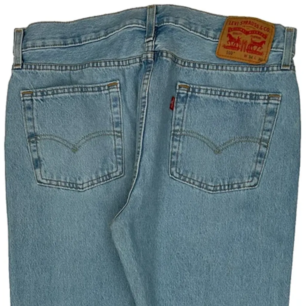 510 Levis Jeans - 34W 30L Light Wash Cotton - Image 8