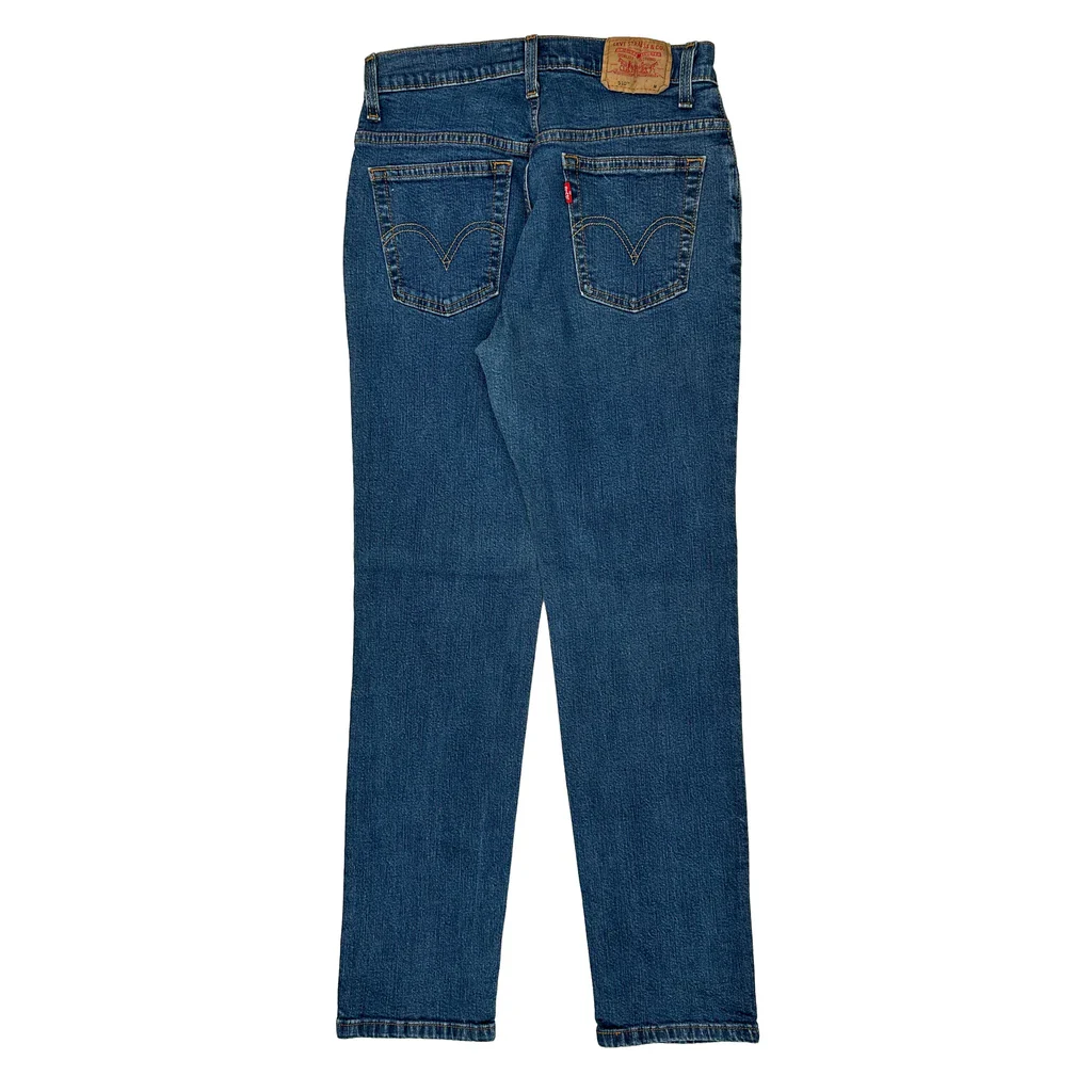 510 Levis Slim Fit Jeans - 28W UK 8 Blue Cotton