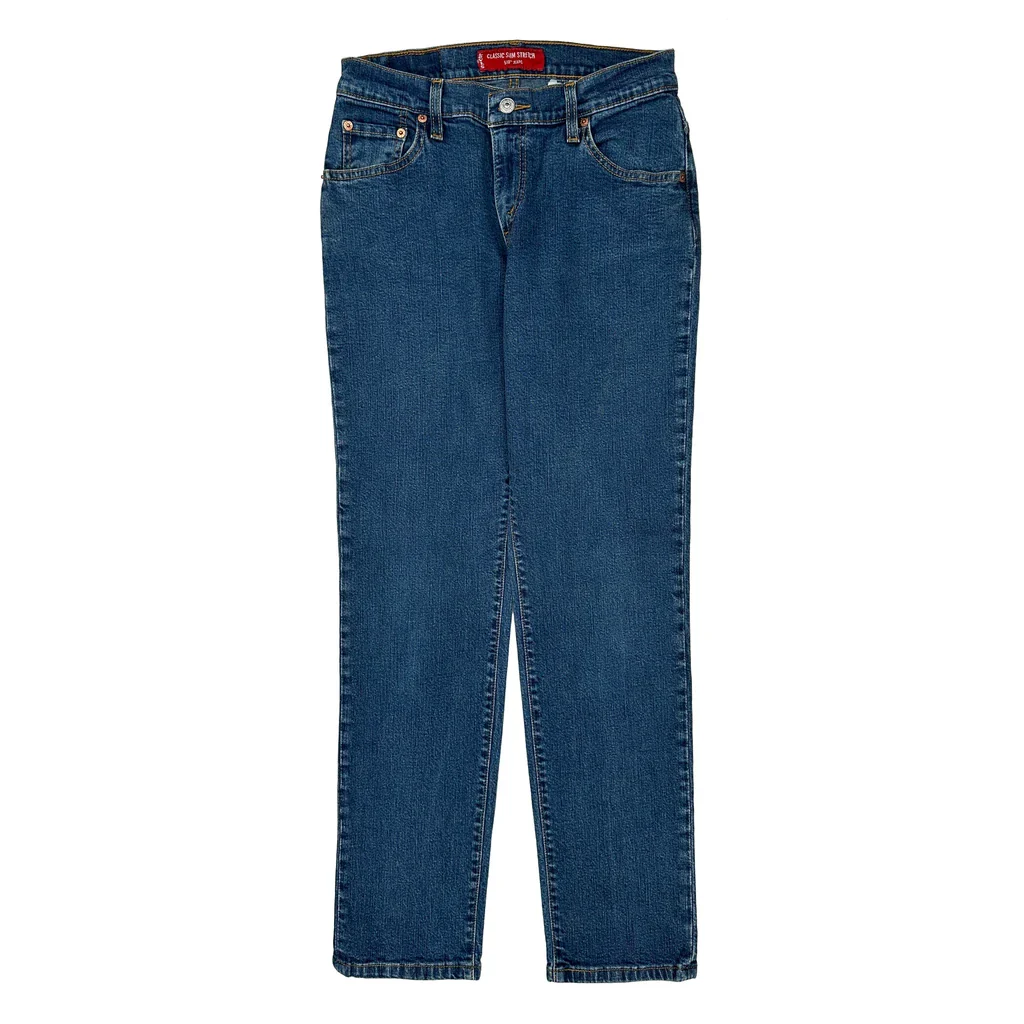 510 Levis Slim Fit Jeans - 28W UK 8 Blue Cotton - Image 2