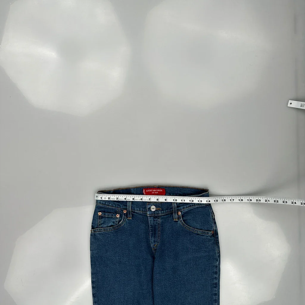 510 Levis Slim Fit Jeans - 28W UK 8 Blue Cotton - Image 3